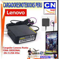 CARGADOR LENOVO 20V 3.25A 65W PUNTA FINA ORIGINAL