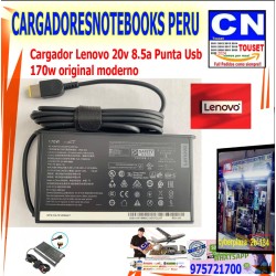 Cargador Lenovo 20v 8.5a Punta Usb  170w original moderno