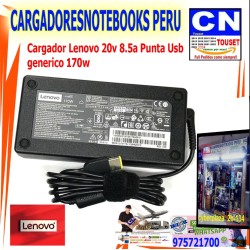 Cargador Lenovo 20v 8.5a Punta Usb generico 170w