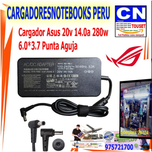CARGADOR ORIGINAL ASUS 20V 14A 6.0 3.7mm