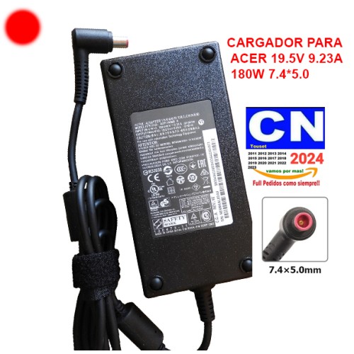 CARGADOR PARA ACER 19.5V 9.23A 180W 7.4*5.0