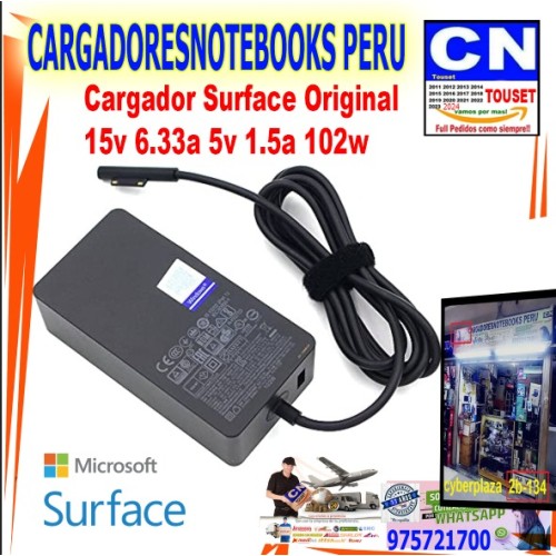 Cargador Surface Original  15v 6.33a 5v 1.5a 102w