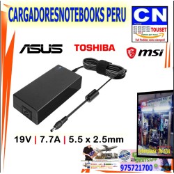 CARGADOR toshiba msi ASUS 19.5V 7.7A 5.5*2.5 PUNTA TOSHIBA