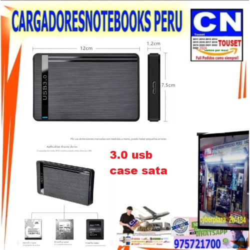 CASE EXTERNO PARA HDD - SSD 2.5" | USB 3.0