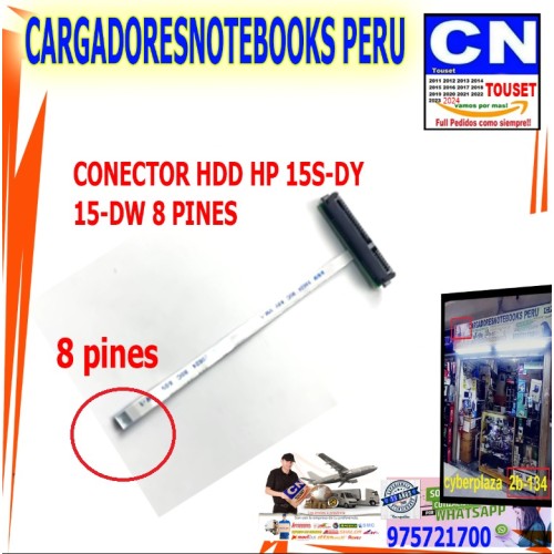 CONECTOR HDD HP 15S-DY  15-DW 8 PINES