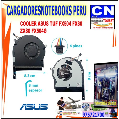 COOLER ASUS TUF FX504 FX80  ZX80 FX504G