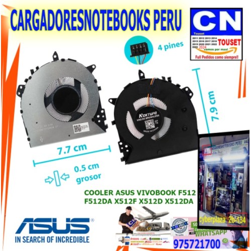 COOLER fan ASUS VIVOBOOK F512  F512DA X512F X512D X512DA