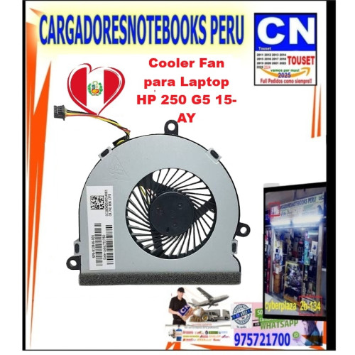 Cooler Fan para Laptop HP 250 G5 15-AY | Ventilador CPU Original