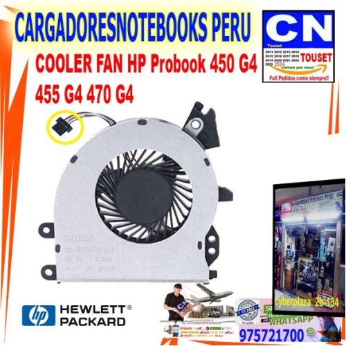 COOLER FAN HP Probook 450 G4  455 G4 470 G4