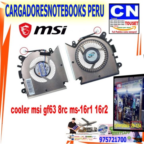 cooler msi gf63 8rc ms-16r1 16r2