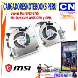 cooler Msi Gf63 Gf65  Ms-16r1/r3/r5 Wf65 GPU y CPU