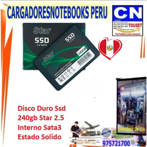 Disco Sólido SSD 240GB Star SATA 3 2.5" en Perú | Precio y Envíos Disco Sólido SSD 240GB Star SATA 3 2.5" en Perú | Precio y Envíos