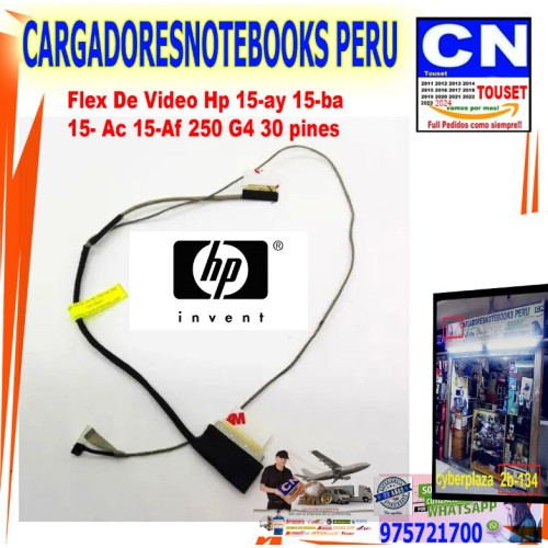 flex de video hp 15-ay 15-ba 15-ac 15-af 250 g4 30 pines