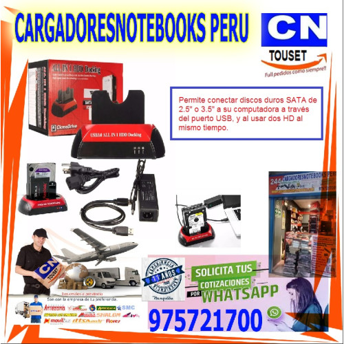 HDD Docking Station Doble 2.5 3.5 Ide SATA USB 3.0 Ms Sf/MD