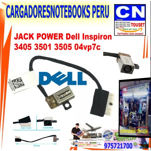 JACK POWER Dell Inspiron  3405 3501 3505 04vp7c