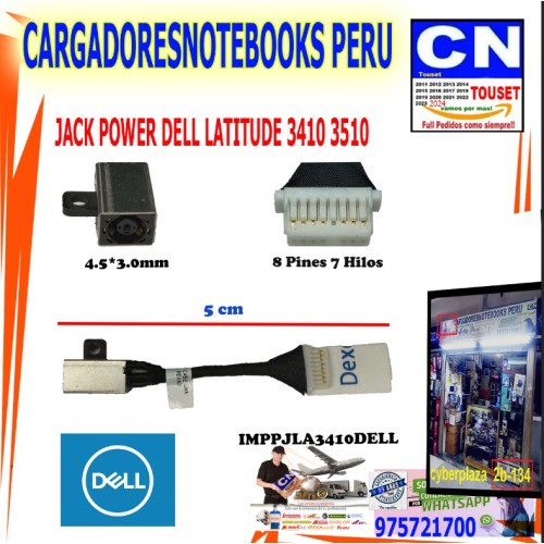 jack power PARA DELL LATITUDE 3410/ 3510 07DM5H