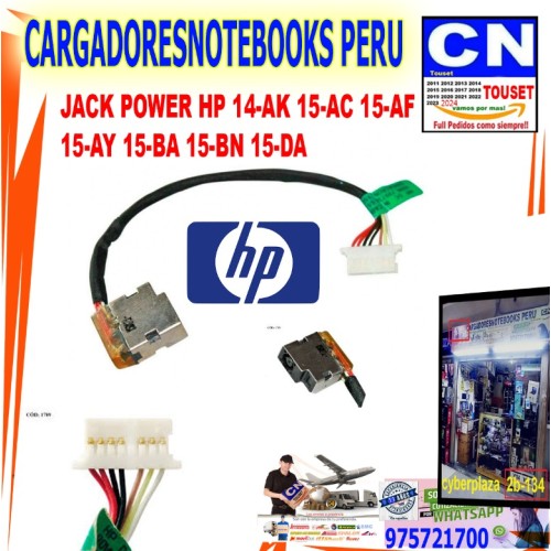 JACK POWER HP 14-AK 15-AC 15-AF  15-AY 15-BA 15-BN 15-DA