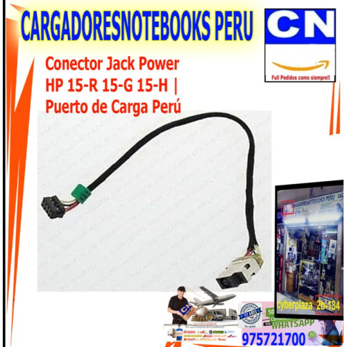Conector Jack Power HP 15-R 15-G 15-H | Puerto de Carga Perú