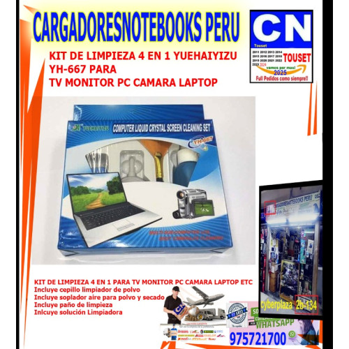 KIT DE LIMPIEZA 4 EN 1 YUEHAIYIZU YH-667 PARA TV MONITOR PC CAMARA LAPTOP