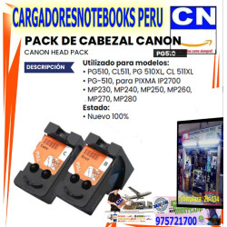 PACK DE CABEZAL CANON pg510 PACK DE CABEZAL CANON pg510