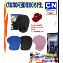 PAD MOUSE MUÑEQUERA CON ALMOHADILLA COLORES