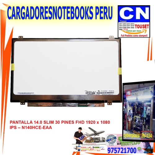 PANTALLA 14.0 SLIM 30 PINES FHD 1920 x 1080 IPS – N140HCE-EAA