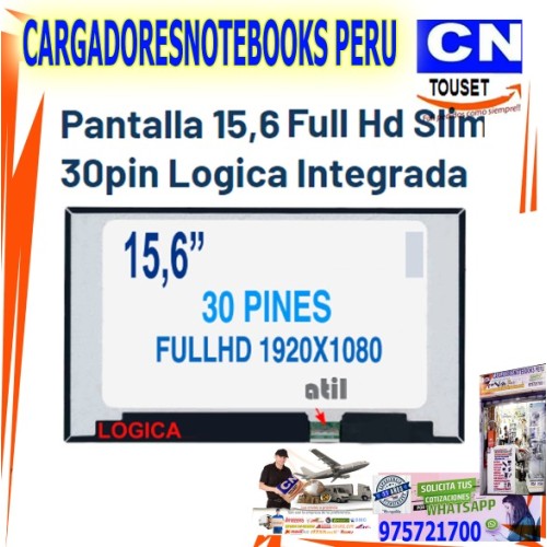 PANTALLA 15.6 REDUCIDA 30 PINES FULL HD FHD LOGICA INTEGRADA