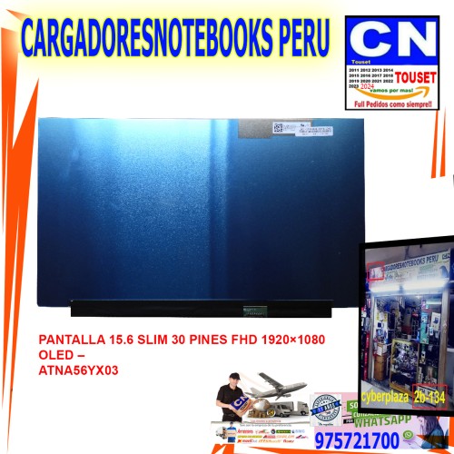 PANTALLA 15.6 oled 30 PINES FHD 1920×1080 OLED ATNA56YX03