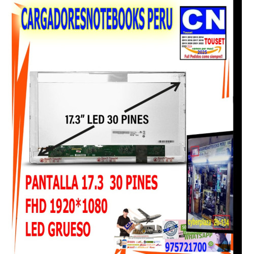 PANTALLA 17.3 30 PINES FHD 1920 x 1080 LED GRUESO