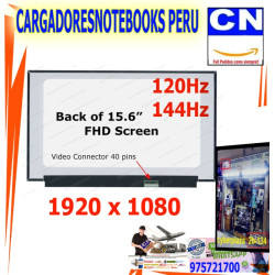 Pantalla para Laptop 15.6" Slim 144Hz FHD 40 Pines Reducida