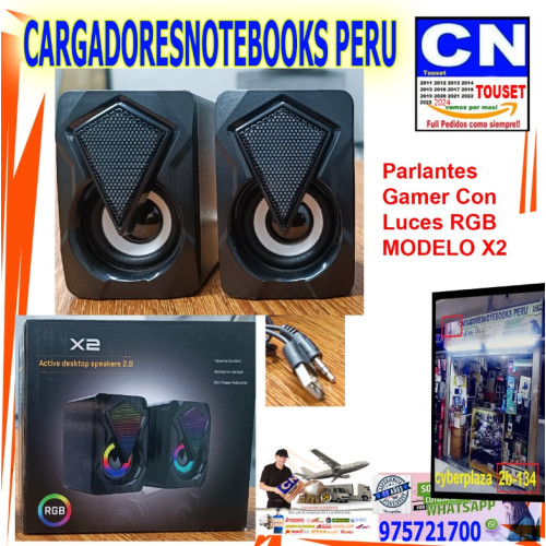 Parlantes Rgb Multimedia Para Pc Gamer Speaker x2