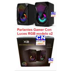 Parlantes Gamer Con Luces RGB MODELO X2
