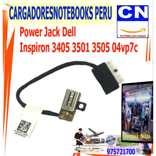 Power Jack para Dell Inspiron 3405 3501 3505 | Conector de Carga