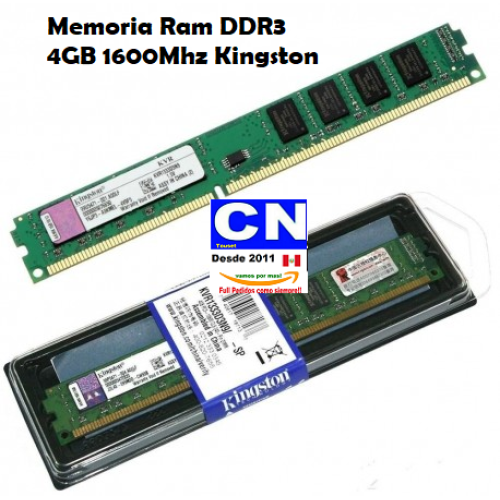 RAM MEMORIA PC DDR3L 4GB 1600 BUSS KINGSTON DESKTOP