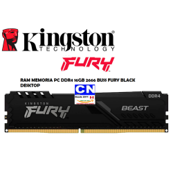RAM MEMORIA PC DDR4 16GB 2666 BUSS FURY BLACK DESKTOP