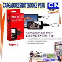 SINTONIZADOR TV LIT TABLET Y CELULAR pad tv tv-1495