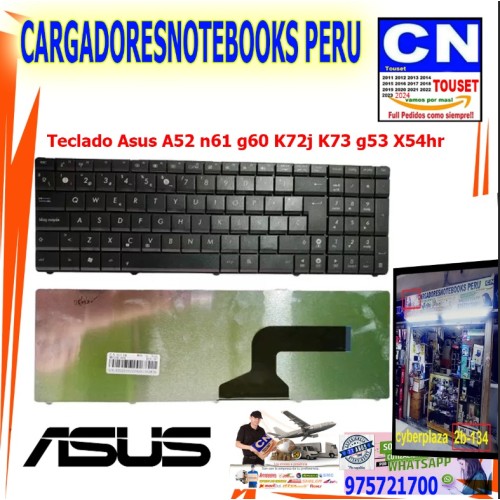 Teclado Asus k52 A52 n61 g60 K72j K73 g53 X54hr