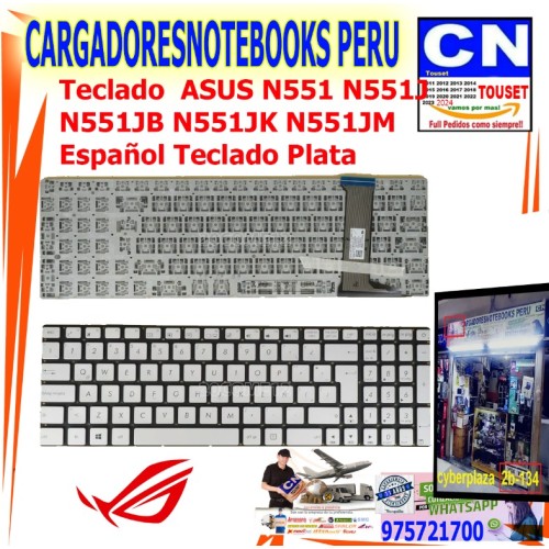 Teclado ASUS N551 N551J N551JB N551JK N551JM  Español Plata