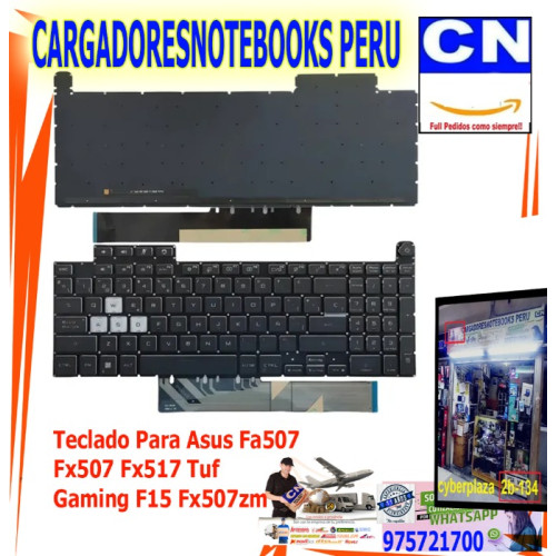 Teclado para Asus TUF Gaming F15 FX507 FA507 FX517 | Repuesto Retroiluminado RGB
