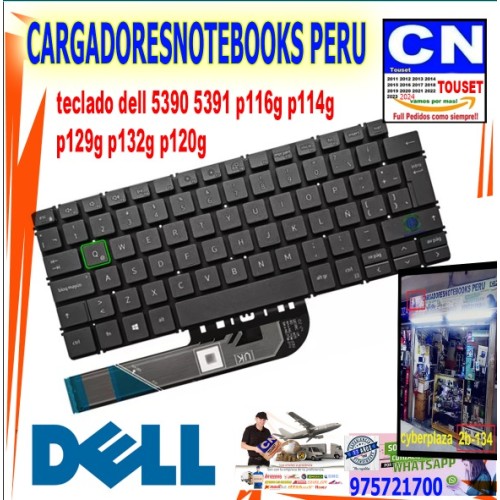 teclado dell 5390 5391 p116g p114g  p129g p132g p120g