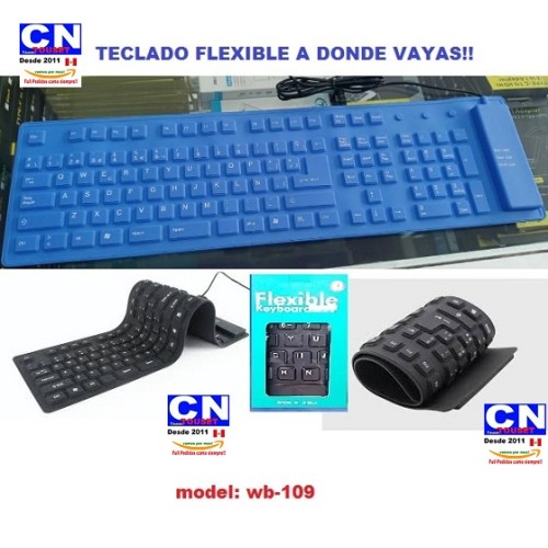 Teclado Flexible numerico Siliconado WB-109 Impermeable