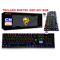 TECLADO GAMER MECÁNICO BOETEC GMT-607 RGB TLK 100%