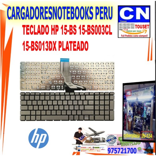 TECLADO HP 15-BS 15-BS003CL 15-BS013DX PLATEADO