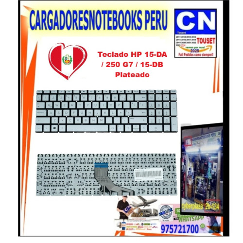 Teclado para HP 15-DA 250 G7 15-DB Plateado | Repuesto Español