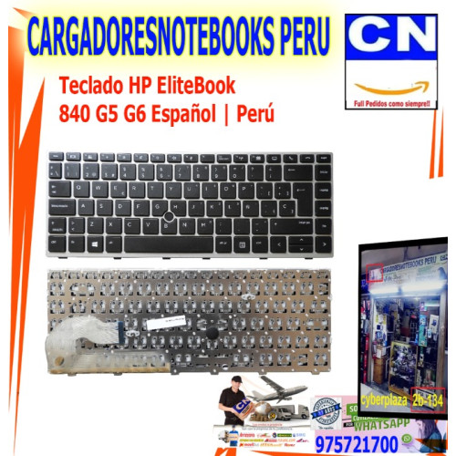 Teclado HP EliteBook 840 G5 G6 Español | Perú