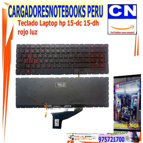 Teclado HP Pavilion Gaming 15-DC 15-DH Luz Roja | Repuesto Perú