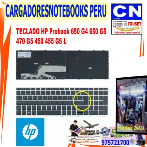 TECLADO HP Probook 650 G4 650 G5  470 G5 450 455 G5