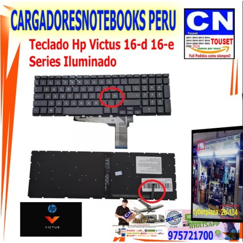 Teclado Hp Victus 16-d 16-e  Series Iluminado