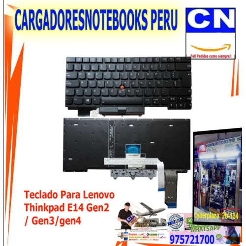 Teclado para Lenovo ThinkPad E14 Gen 2 Gen 3 Gen 4 | Repuesto Original con Trackpoint