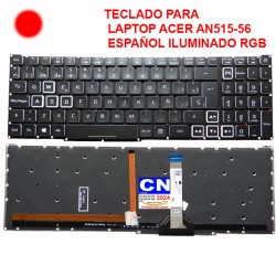 TECLADO PARA LAPTOP ACER AN515-56 ESPAÑOL ILUMINADO RGB